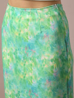 Myshka Women's Multi Printed Knee Length Party Embellished Skirts