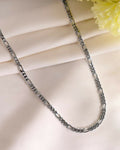 VOJ Silver Plated Cuban Link Chain
