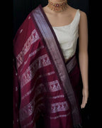 DEIANA'S Beautiful Designer Golden zari Soft Lichi Silk Saree - Wine