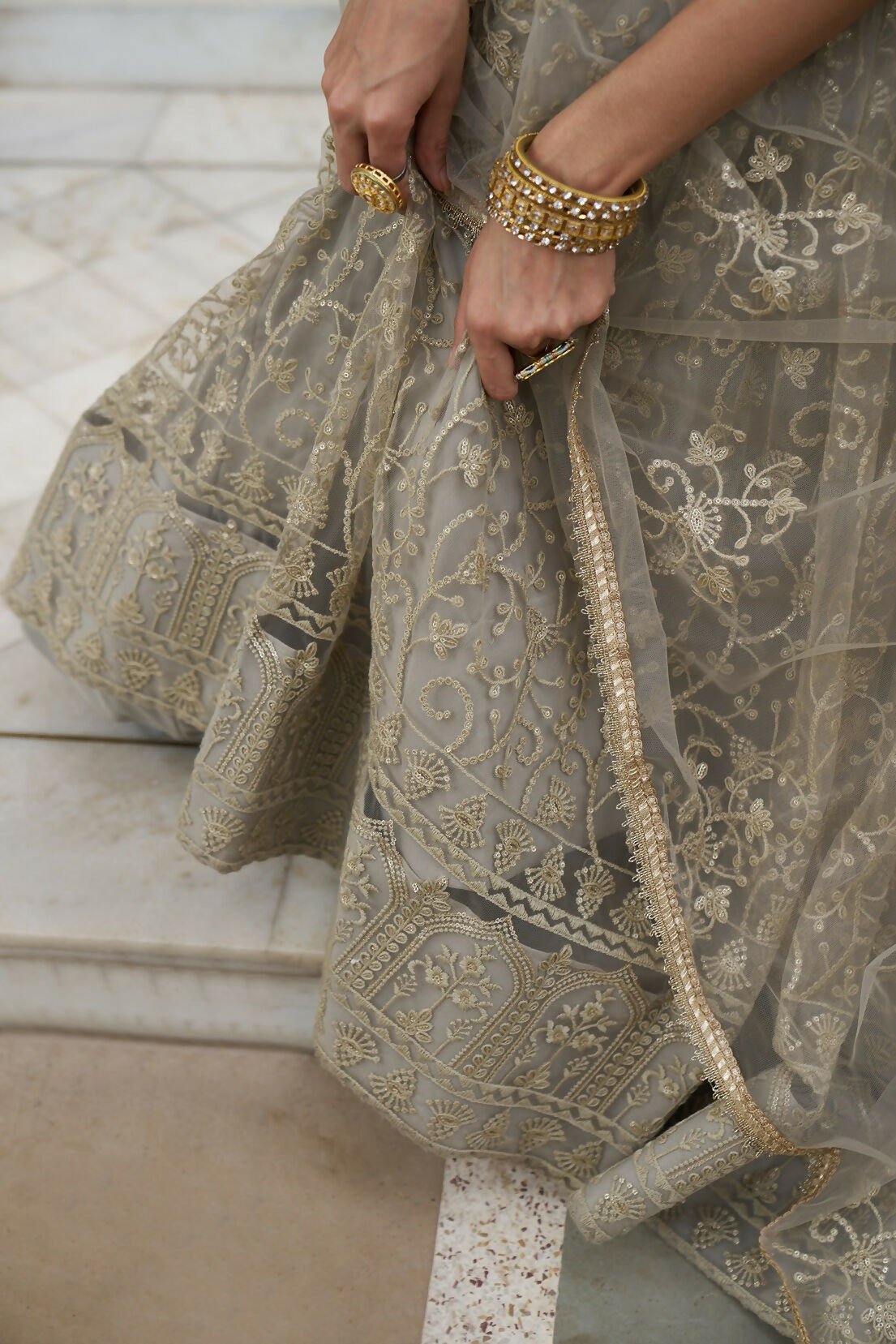Eilara Glamorous Ivory Butterfly Net With Thread And Sequence Embroidered Work Fancy Lace Lehenga Choli For Wedding