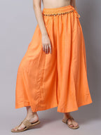 TAG 7 Women Embellished Flared Ethnic Palazzos