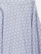 Ahalyaa Blue Crepe Printed Kids Kurta With Harem Pants For Girls