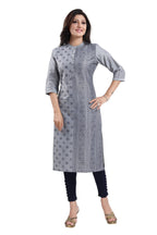 Snehal Creations Grey Cotton Silk Formal Wear Tunic For Women - Distacart