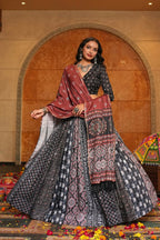 AI Fashion Black Crepe Designer Navratri Wear Lehenga Choli Collection