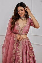 Jyoti Fashion Women's Onion Japan Satin Silk Sequins with Dori & Zari Embroidered Designer Lehenga Choli Set