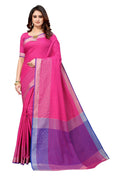 Vamika Pink Cotton Silk Saree - Distacart