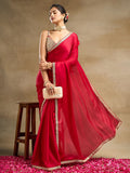 kasee Embroidered Silk Blend Saree - Distacart