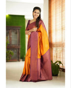 DEIANA'S Beautiful Designer Golden zari Soft Lichi Silk Saree - Yellow