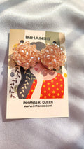Inhanns Small Statement Studs Earrings - Peach - Distacart
