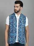 Even Apparels Nehru Jacket With Welt Pockets - Blue