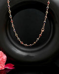 VOJ Gold-Polished Chain For Women With Multi Colour Hearts
