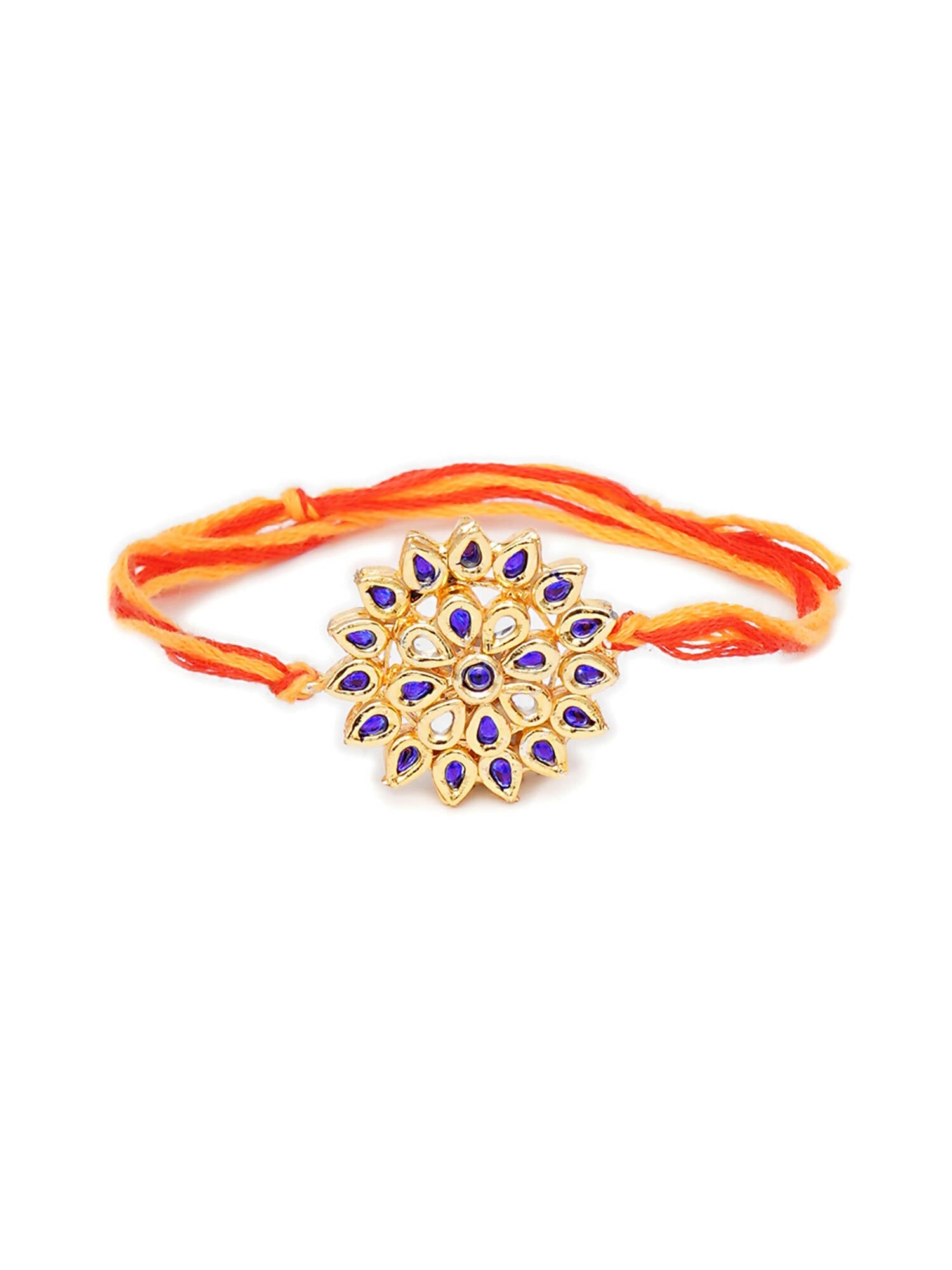 Designer kundan Rakhi - Ruby Raang - Distacart