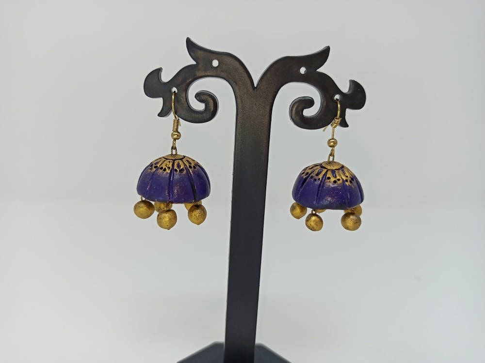 Terracotta Double Shade Hanging Jhumkas