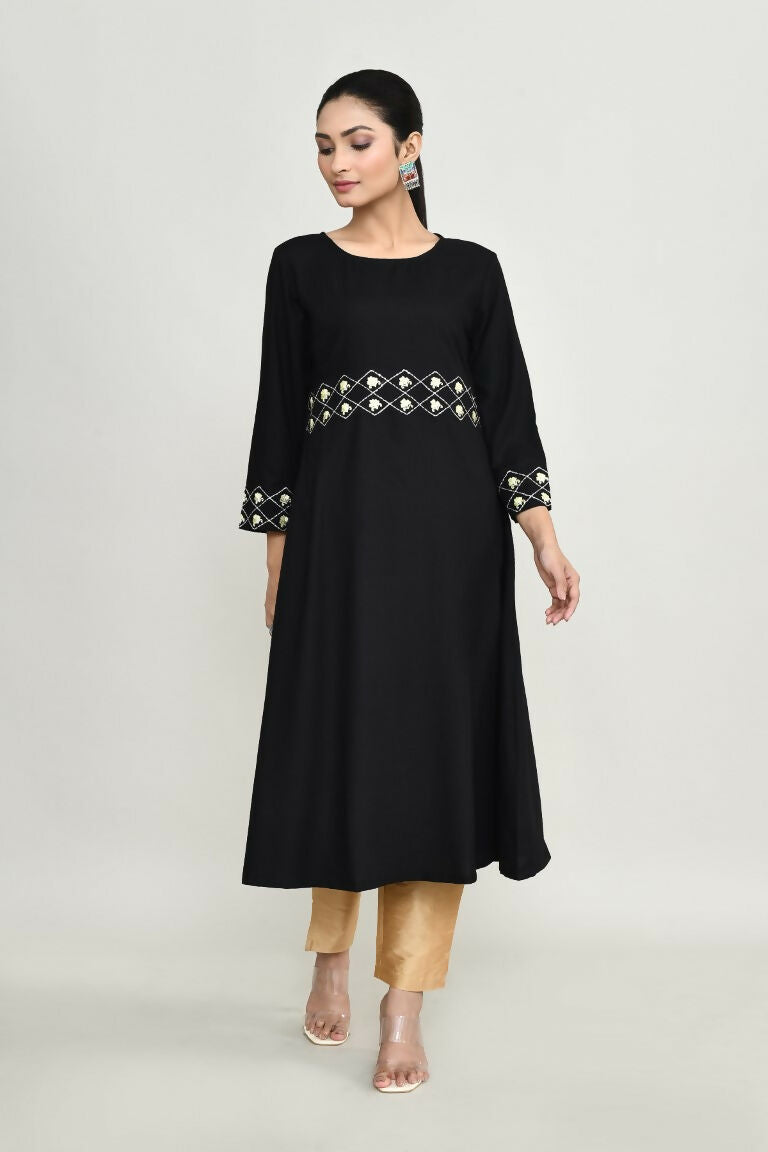 Joban Fashion Black Rayon Tunic