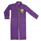 Mhyssa Purple Voiler Suit With Round Neck Full Sleeves For Kids