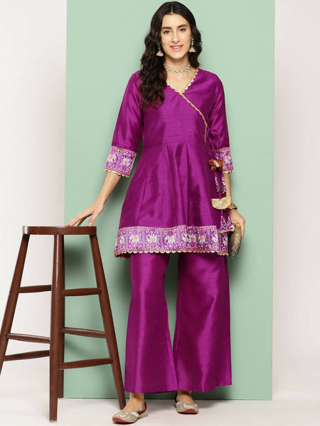 Ahalyaa Women's Traditional Wear Co-ods - Purple