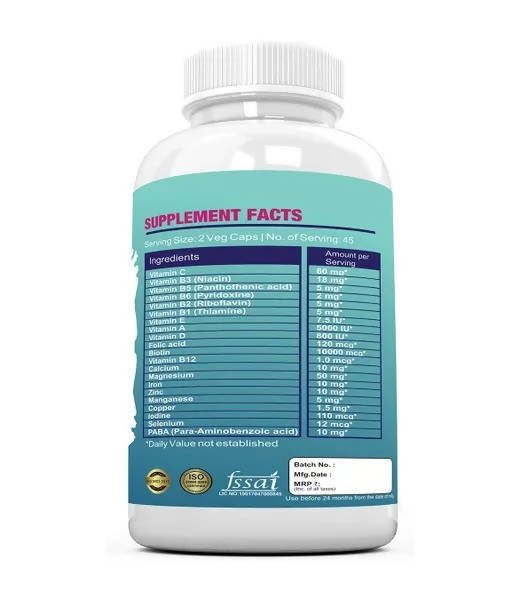 Ramini Bio Nutrition Biotin With Multivitamins Veg Capsules - Distacart