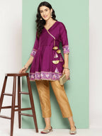 Ahalyaa Women's Traditional wear Tunic - Purple