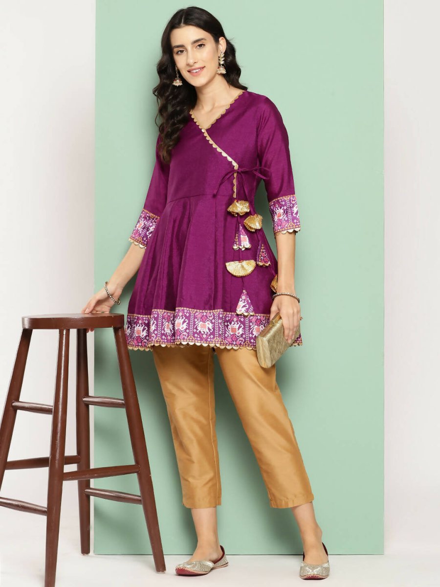 Ahalyaa Women's Traditional wear Tunic - Purple