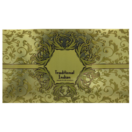 Designer Empty DIY Sweets Gift Box For Diwali , Chocolates , Snack & Return Gifts (Gold) Size 1 KG Storage