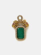 Ruby Raang Regal Green Brooch