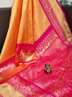 DEIANA'S Beautiful Designer Golden zari Soft Lichi Silk Saree - Yellow