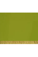 Joban Fashion Purple Crepe Chiffon Pure Handloom Banarasi Silk Saree