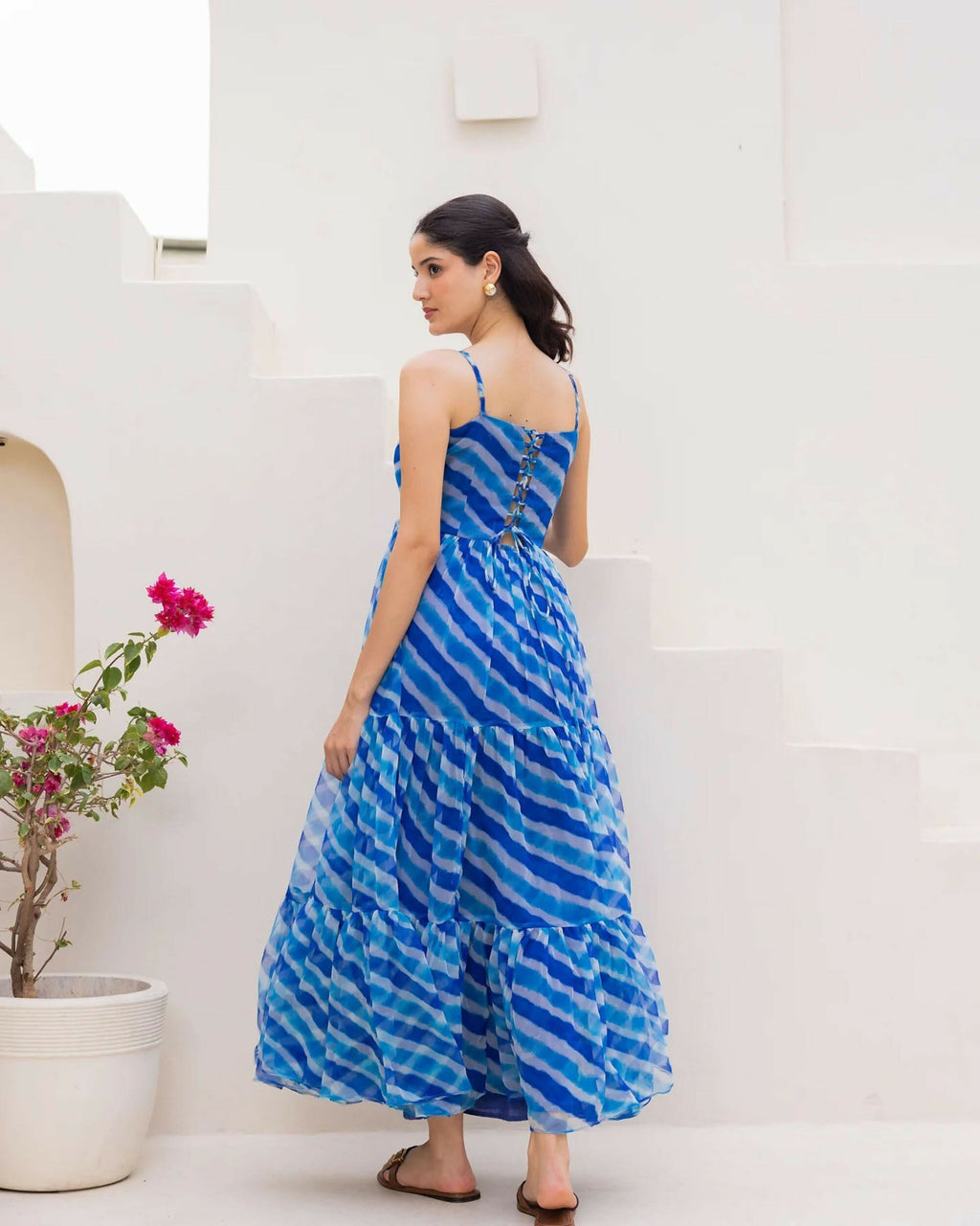 Aayaa Designer crape hand work Multi indo western - Blue - Distacart
