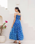 Aayaa Designer crape hand work Multi indo western - Blue - Distacart