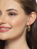 NVR Women Gold Circular Hoop Earrings - Distacart