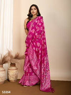 Pink Soft Silk Woven Meenakari Designer Saree - Vedanti