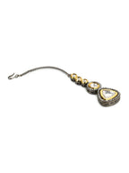 Gold-Plated Gold-Toned Kundan Maang Tikka - Ruby Raang - Distacart