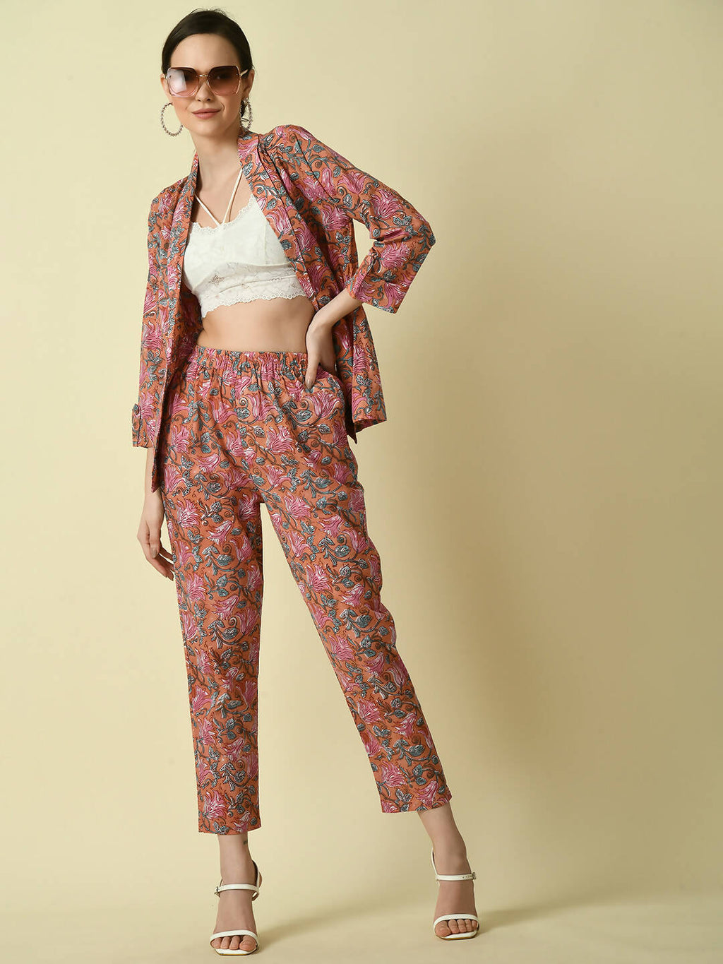 Myshka Women's Multi Cotton Printed jacket
