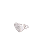 NVR Women's Stylish Latest Silver Plated Ring With Ad Stones