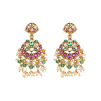 Nuyug 18K Gold Plated Estele Gold Tone Beaded Necklace Set