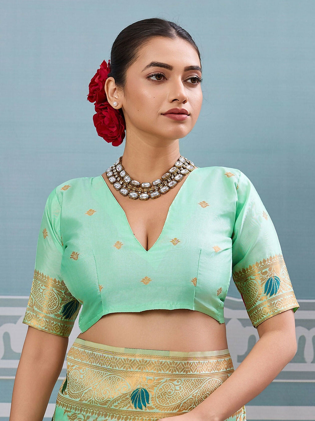 Shree Shyam Fashion Pista Silk Saree - Distacart