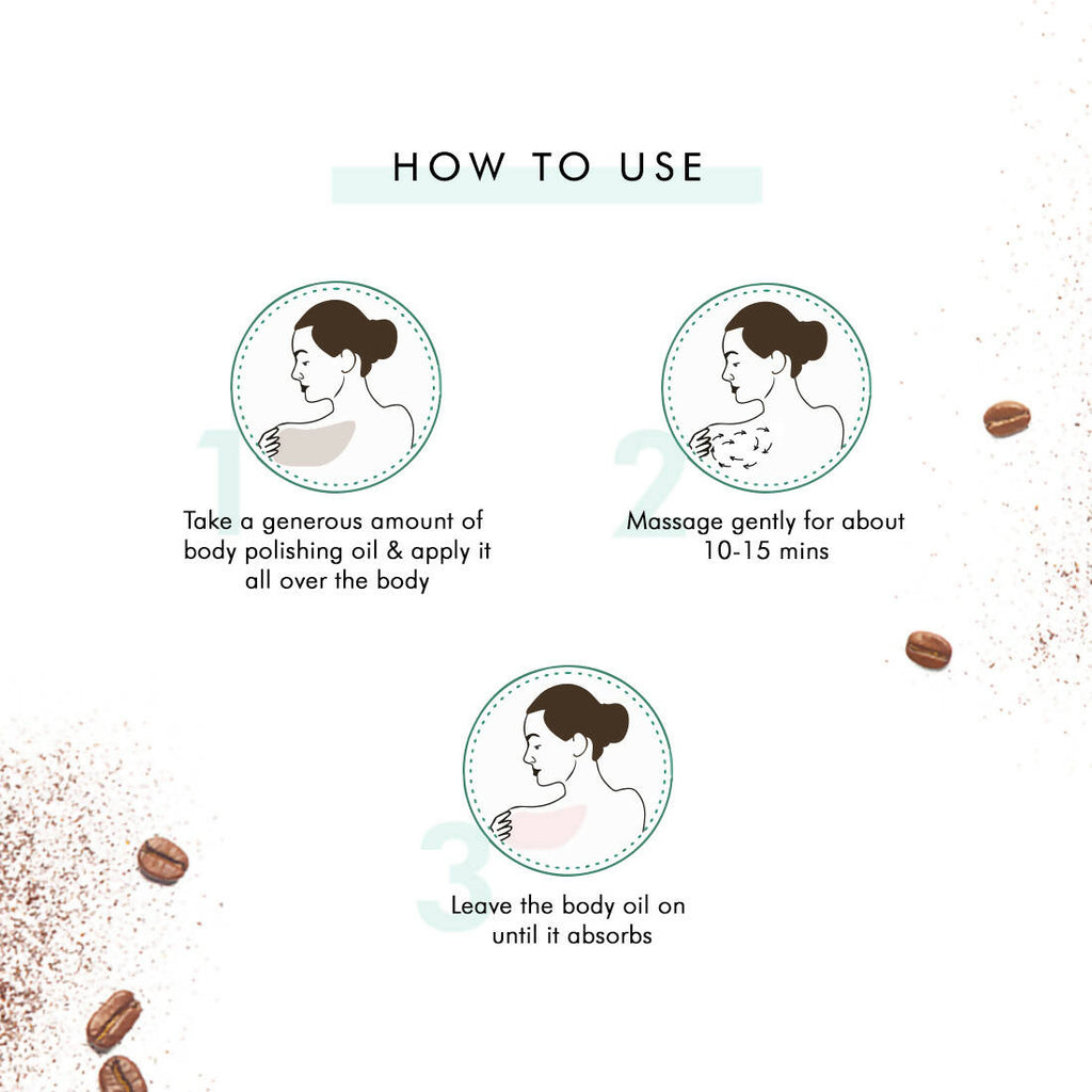 mCaffeine Raw Coffee Body Polishing Oil