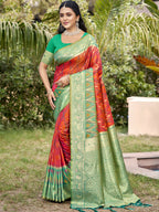 Shree Shyam Fashion Mustard Pochampally Silk Saree - Distacart