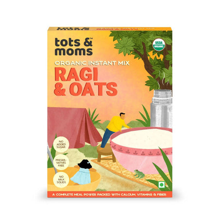 Tots and Moms Organic Ragi & Oats Instant Mix