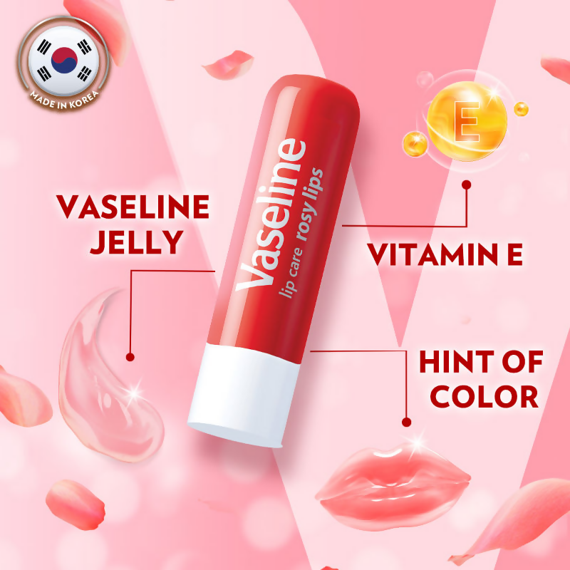 Vaseline Lip Care Lip Balm Stick - Rosy Lips - Distacart