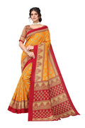Vamika mustard Printed Art Silk Saree