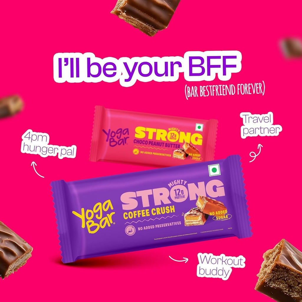 Yoga Bar Strong Coffee Crush Mighty Protein Bar - Distacart