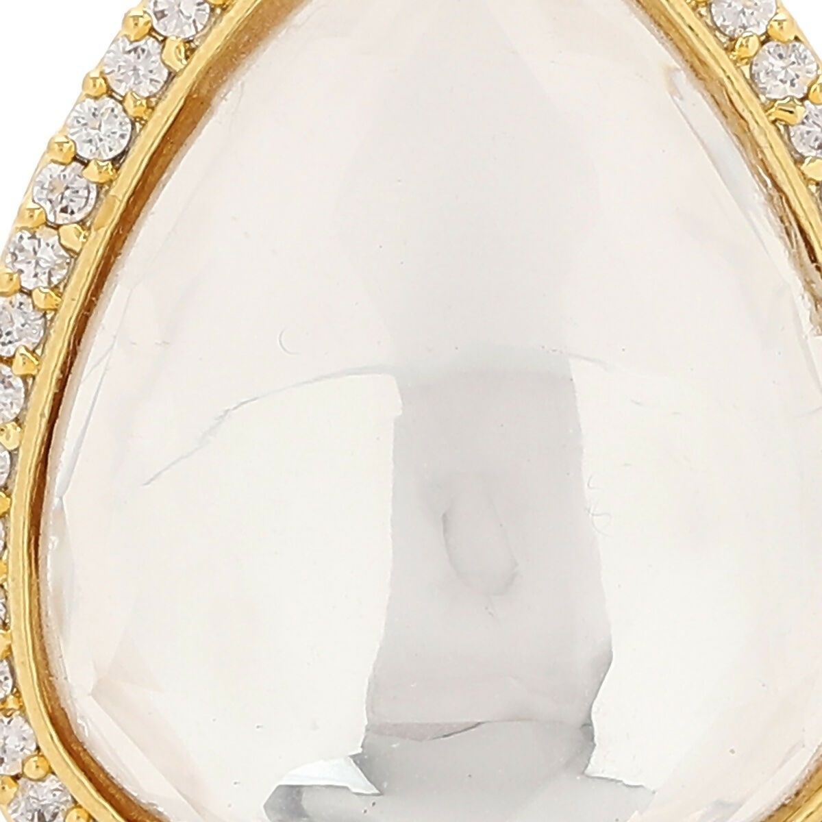 Silver Tone Kundan Cocktail Ring- Ruby Raang