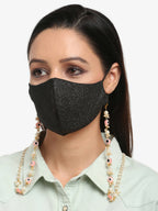 Pink Gold-Toned Evil Eye Beaded Mask Chain - Ruby Raang - Distacart