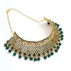 Mominos Fashion Johar Kamal Traditional Rajwadi Design Heavy Golden/Green Color Necklace Set - Distacart