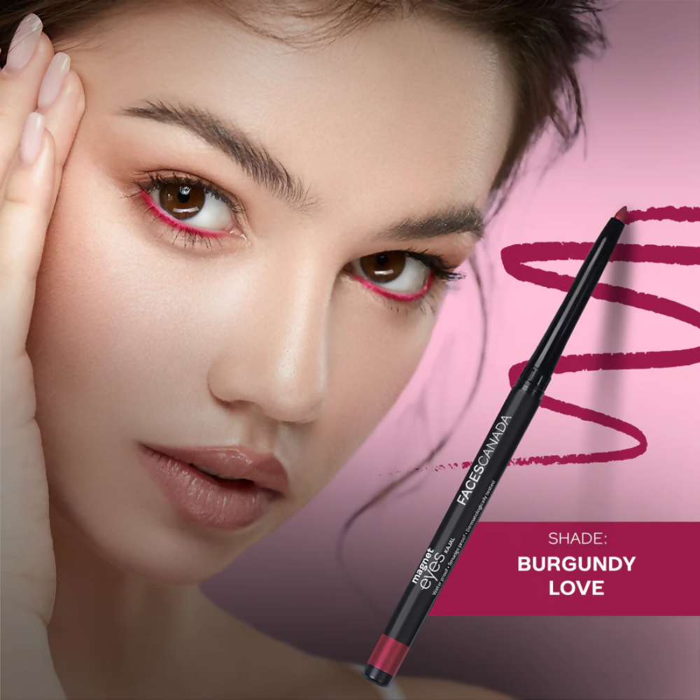 Faces Canada Magneteyes Color Kajal - Burgundy Love 04 - Distacart