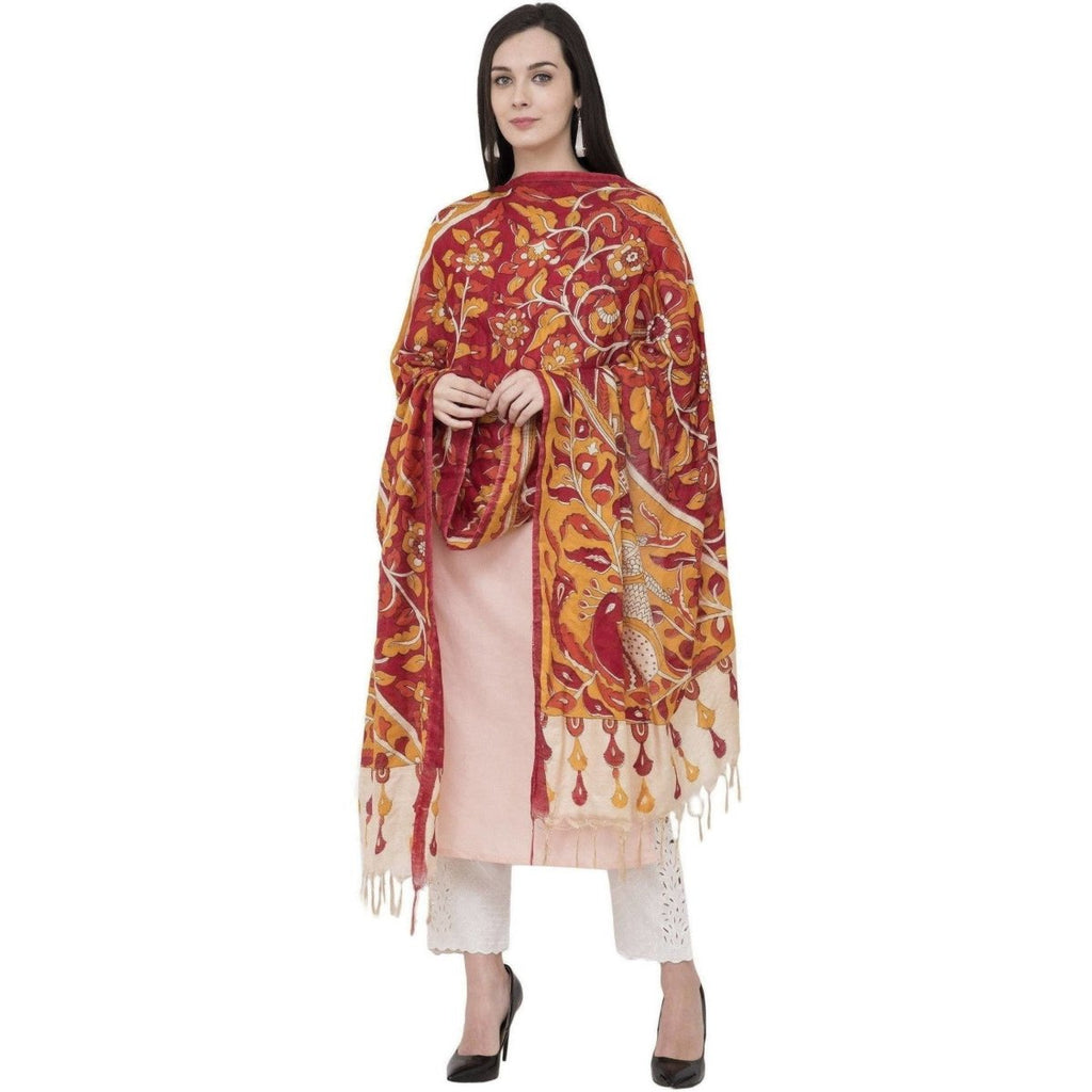 A R Silk Modal Kalamkari Print Fancy Dupatta Color Multi Print Dupatta or Chunni