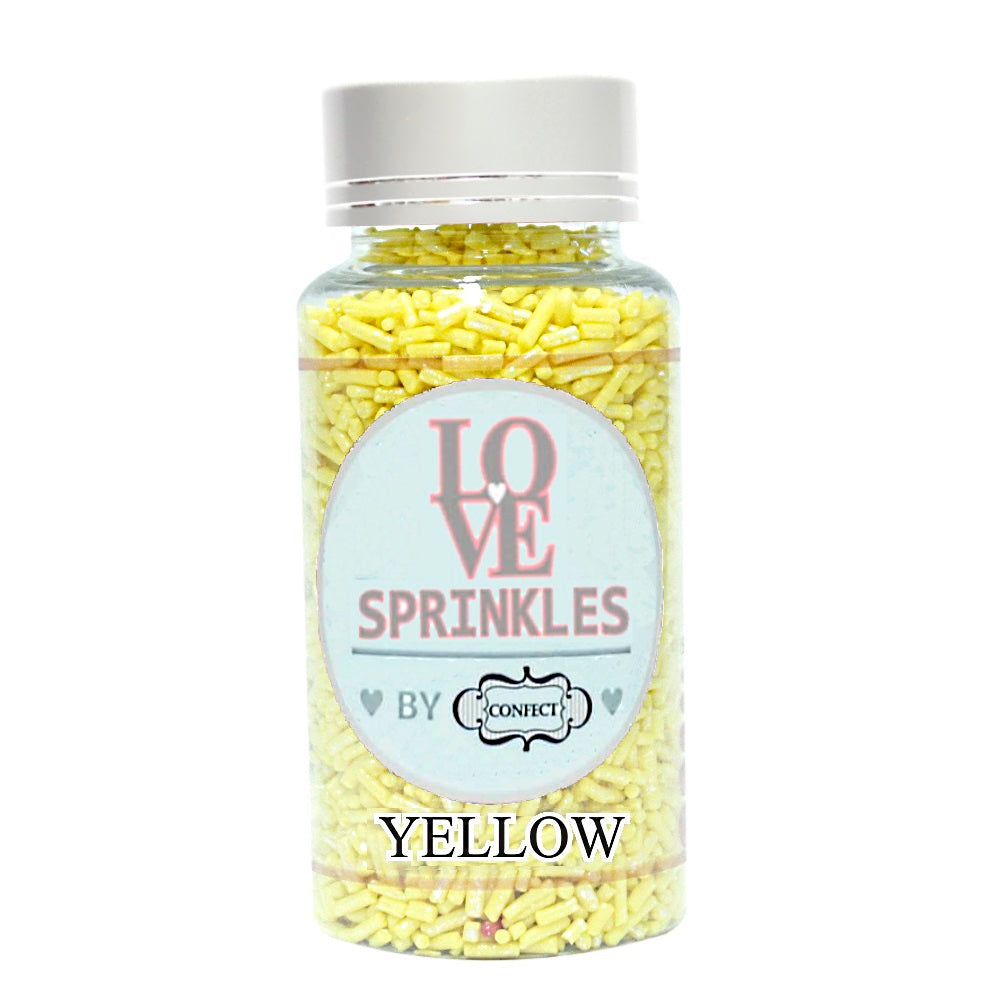 confect yellow vermicelli sprinkles 90 gms