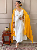 The52 Women's Gorgeous Embroidery Chandrei Fabric Straight Kurta, Pant and Dupatta Set - Distacart
