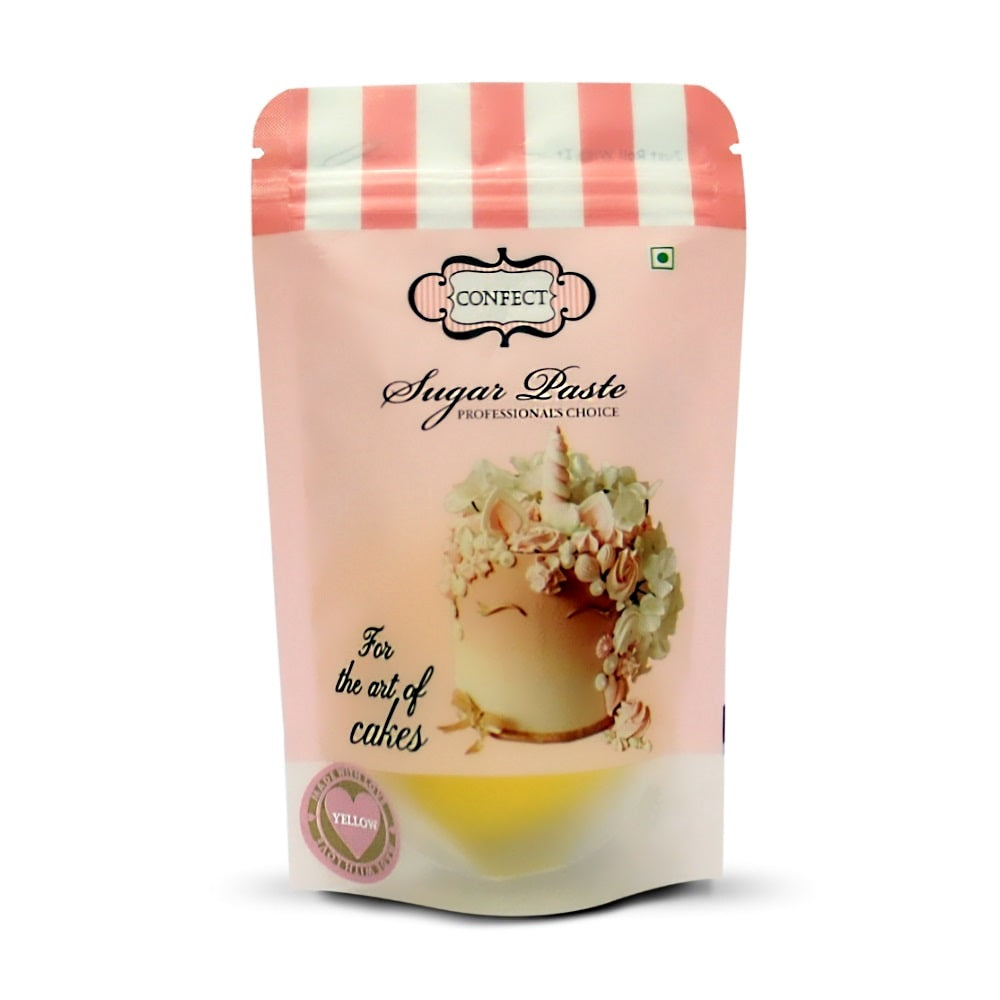 confect yellow nutritional sugarpaste 250 gms